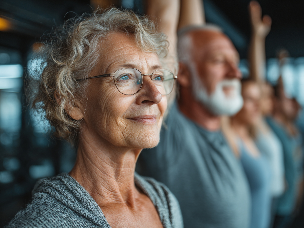 Активні люди зрілого віку займаються фітнесом